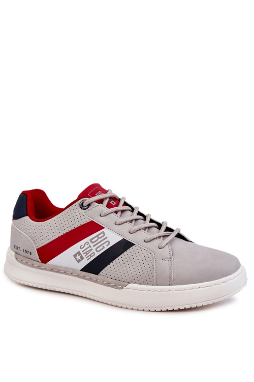 Klasyczne Męskie Buty Sportowe Memory Foam Big Star KK174056 Szare