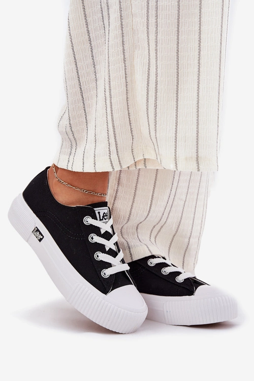 Trampki Damskie Na Platformie LEE ISLA C WOMEN LOW 50261002.25Y Czarne