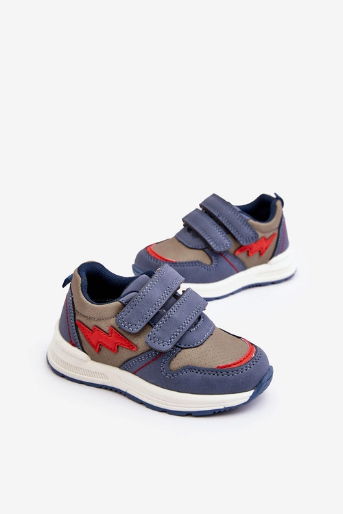 Buty Sportowe Dziecięce Na Rzep Niebieskie Hemmani