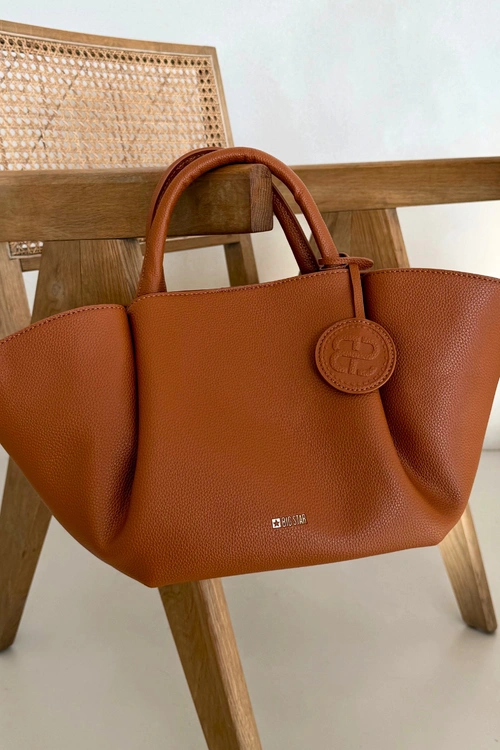 Torebka Damska Shopper Z Eko Skóry Big Star SS574004 Camel