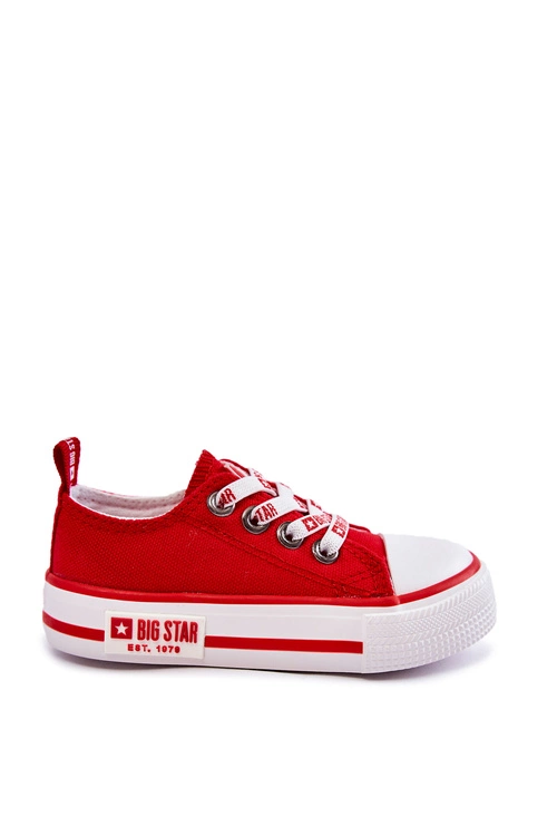 Dziecięce Materiałowe Trampki BIG STAR KK374071 Czerwone