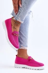 Damskie Wsuwane Tenisówki Slip-On Z Ozdobą Fuksja Alena