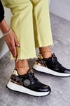 Damskie Buty Sportowe Na Koturnie GOE KK2N4085 Czarne