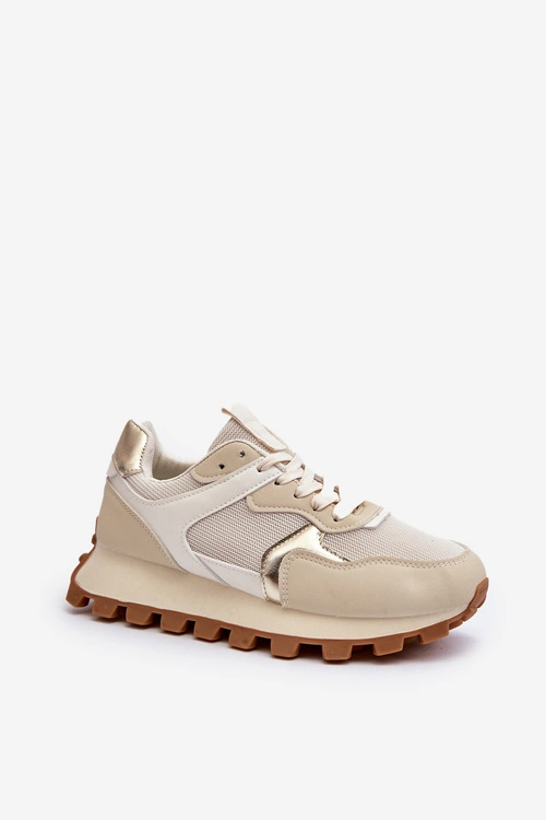 Sneakersy Buty Sportowe Damskie Beżowe Ralita