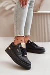 Sneakersy Damskie Na Platformie Big Star OO274758 HI-POLY SYSTEM Czarne
