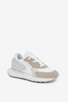 Skórzane Sneakersy Damskie Big Star OO274563 Hi-Poly System Białe