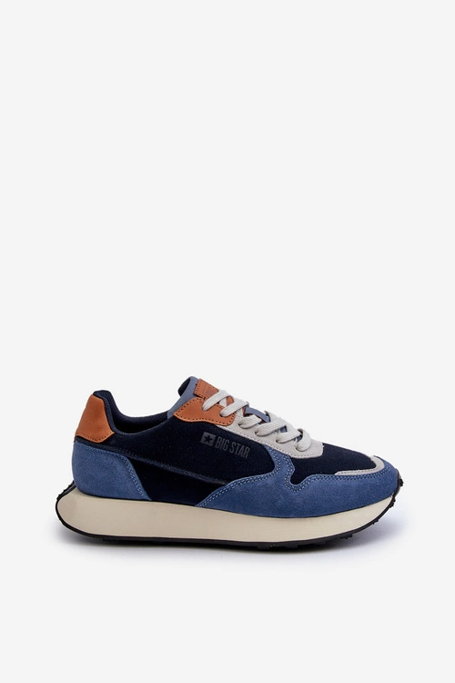 Męskie Sneakersy Memory Foam System Big Star NN174356 Granatowe