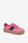 Zamszowe Sneakersy Damskie Big Star TT274164 Różowe