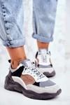 Sportowe Damskie Buty Cross Jeans Szare GG2R4037