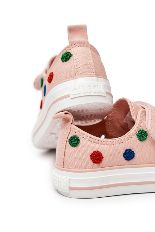Dziecięce Trampki Na Rzep BIG STAR JJ374054 Różowe