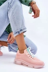 Damskie Wsuwane Skarpetkowe Buty GOE JJ2N4081 Jasnoróżowe