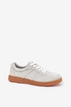 Zamszowe Niskie Sneakersy Damskie Szare Paliana