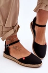 Damskie Espadryle Na Platformie Big Star FF274526 Czarne