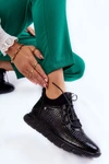 Damskie Lekkie Wsuwane Sneakersy Czarne Soroco
