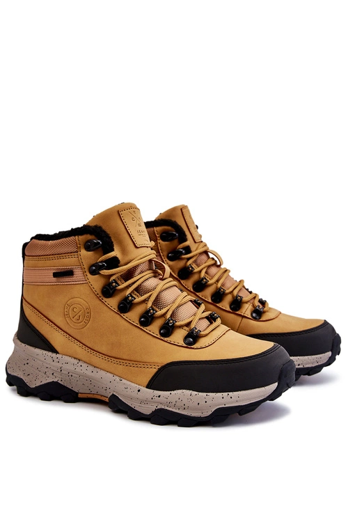 Męskie Ocieplane Buty Trekkingowe Cross Jeans KK1R4026C Camel