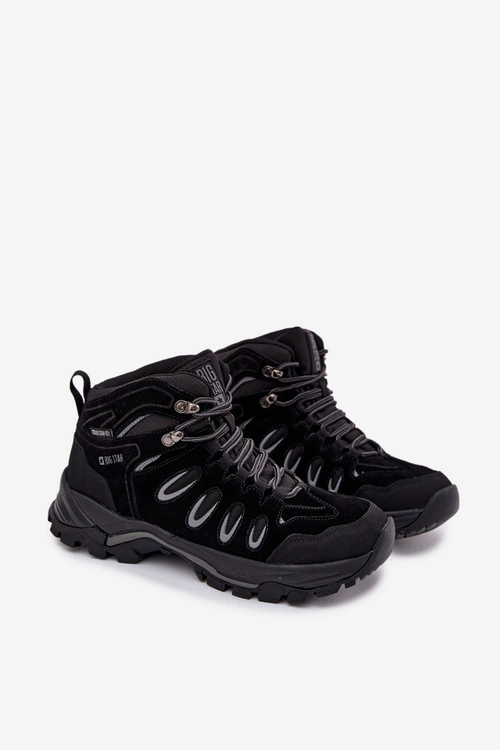 Skórzane Buty Trekkingowe Męskie Big Star OO17433 HI-POLY SYSTEM Czarne