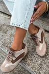 Skórzane Zamszowe Sneakersy Barefoot Damskie Zazoo N1400 Beżowe