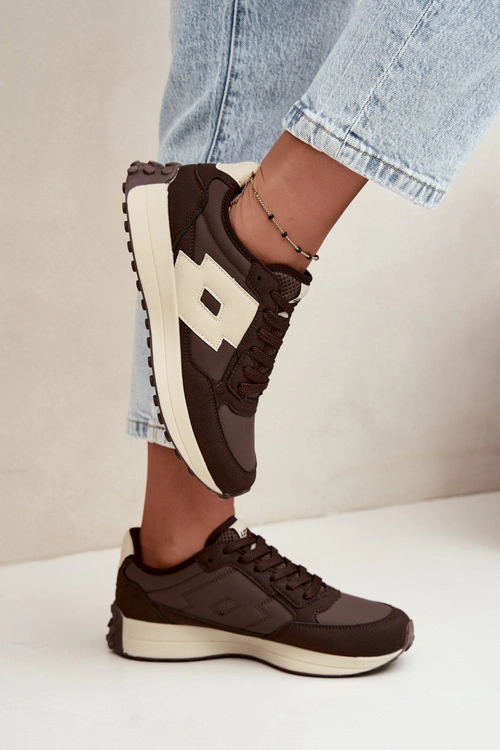 Sneakersy Damskie LOTTO 2401930U CALENTO Czekoladowe
