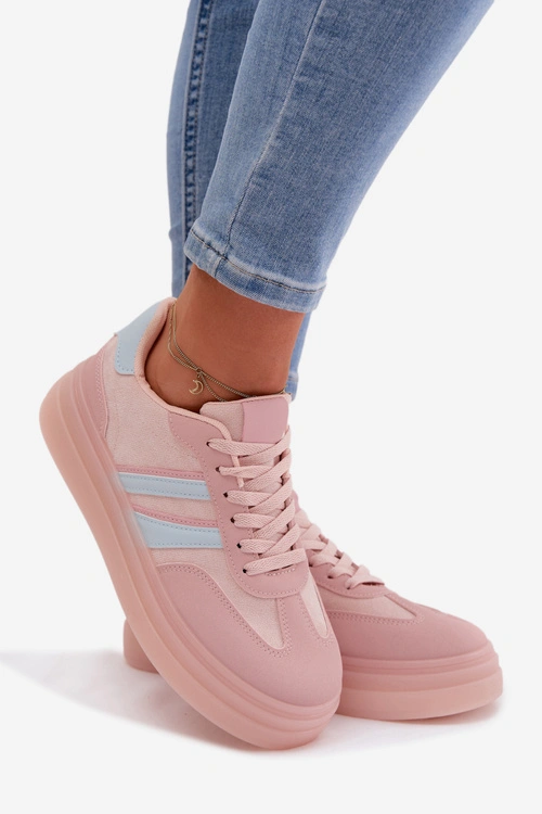 Sneakersy Damskie Na Platformie Różowe Galleria