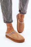 Wygodne Obuwie Domowe Kapcie Z Haftem Damskie Inblu FX000021 Camel