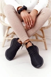 Damskie Sportowe Buty Sneakersy Czarne Amazing