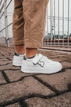 Dziecięce Sportowe Buty Na Rzepy Biało Czarne Santi