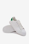 Trampki Sneakersy Męskie Z Eko Skóry Big Star OO174116 Biało-Zielone