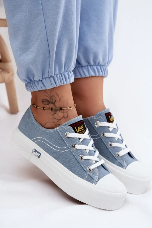 Trampki Damskie Na Platformie LEE ISLA C WOMEN LOW 50261002.21H Jeansowe