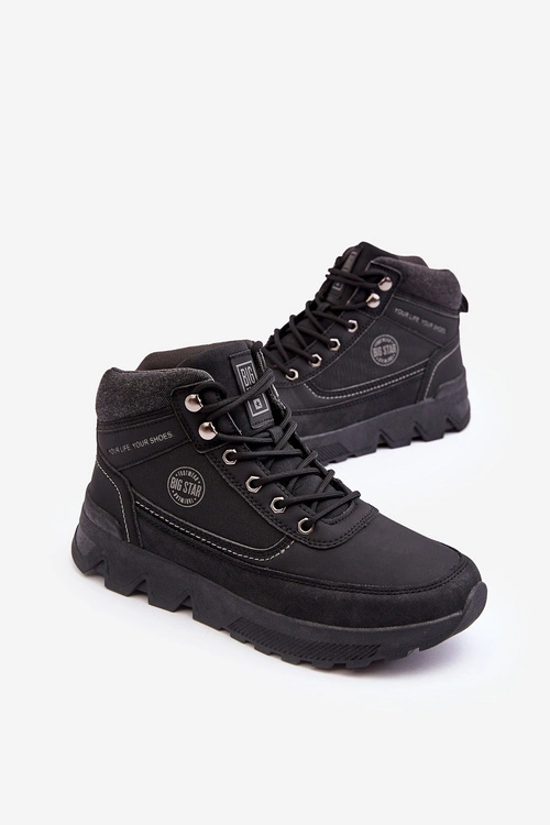 Męskie Buty Trekkingowe Czarne Big Star MM174016