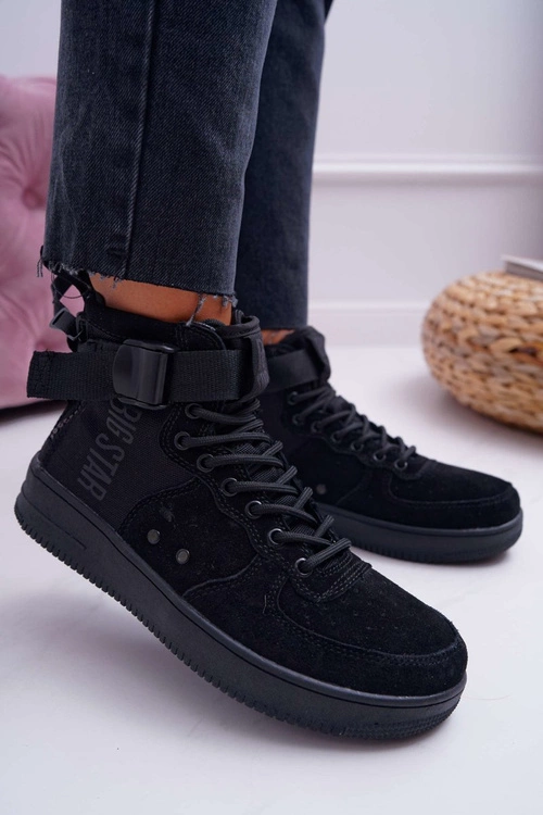 Sneakersy Damskie Trampki Czarne Big Star EE274662