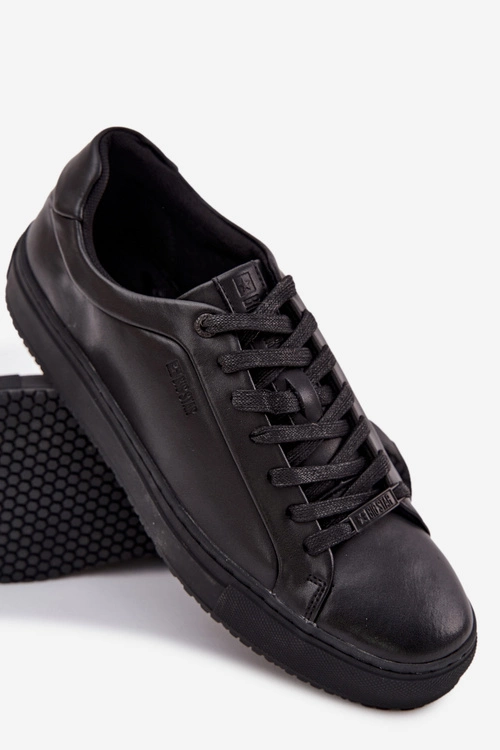 Skórzane Trampki Sneakersy Męskie Big Star SS174121 Czarne