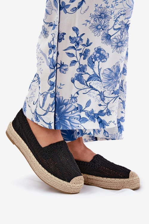 Espadryle Damskie Na Platformie Vinceza 17392 Czarne