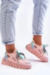 Wsuwane Modne Sneakersy Jasnoróżowe Evolution