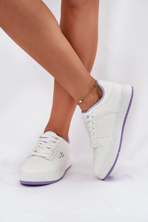 Sneakersy Damskie Big Star RR274A245 HI-POLY SYSTEM Biało-Fioletowe