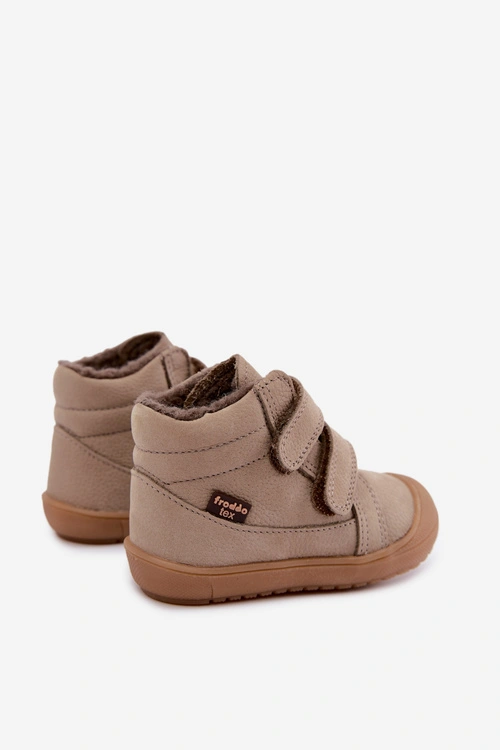 Skórzane Buty Zimowe Dziecięce Froddo G2110138-4 Beżowe
