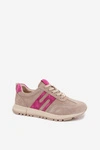 Buty Sportowe Sneakersy Z Naturalnego Zamszu Damskie Beżowe Lovey