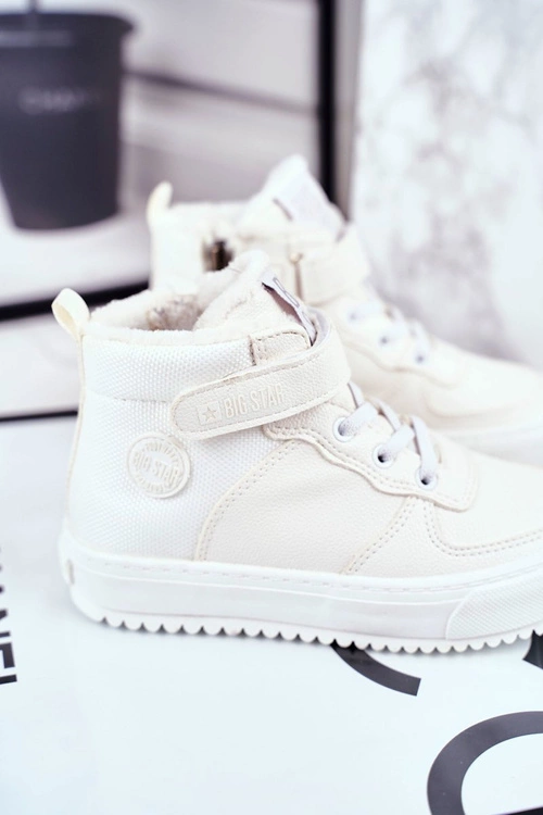 Dziecięce Ocieplane Sportowe Buty Big Star GG374041 Białe