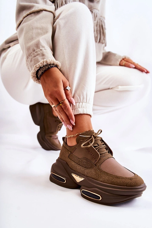 Damskie Sneakersy Sportowe Buty Khaki New Horizon