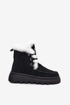 Śniegowce Damskie Z Naturalnego Zamszu Lee Cooper LCJ-25-01-3737 Czarne