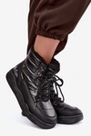 Sznurowane Śniegowce Trapery Lee Cooper LCJ-44-4562 Czarne