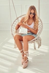 Damskie Wiązane Espadryle Big Star JJ274864 Różowe
