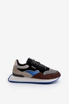 Sneakersy Męskie Big Star NN174322 Memory Foam System Brązowo-Czarne