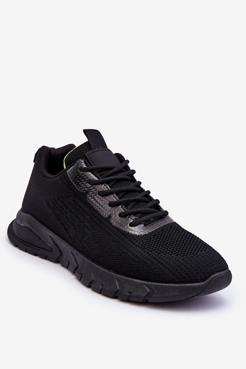 Męskie Klasyczne Buty Sportowe Czarne Santiago