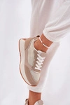 Buty Sportowe Damskie Z Siateczką Na Platformie Khaki Poova