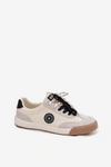 Sneakersy Damskie Z Podwójnym Sznurowaniem Big Star TT274168 Beżowe