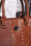 Elegancka Karmelowa Torebka MONNARI BAG4590-017 Print Zwierzęcy