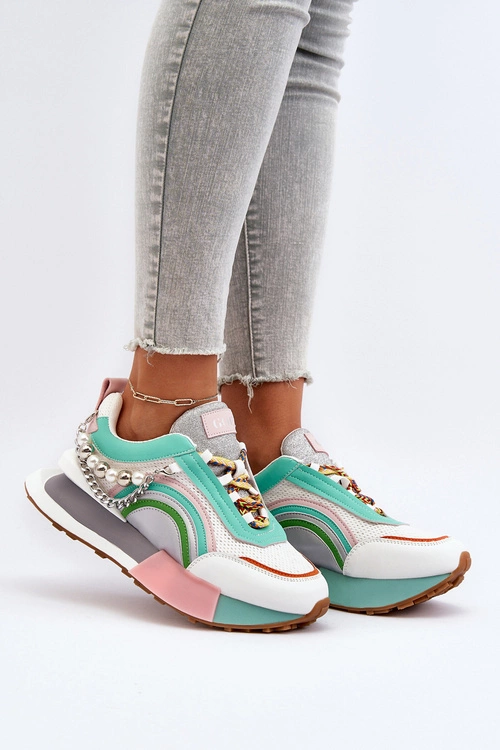 Sneakersy Damskie Z Ozdobą GOE NN2N4048 Multikolor