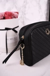 Torebka Listonoszka MONNARI BAG0202-020 Pikowana Czarna