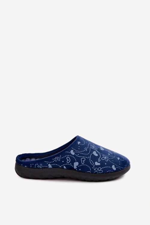 Kapcie Damskie Ze Wzorem Inblu ET000041 Granatowe