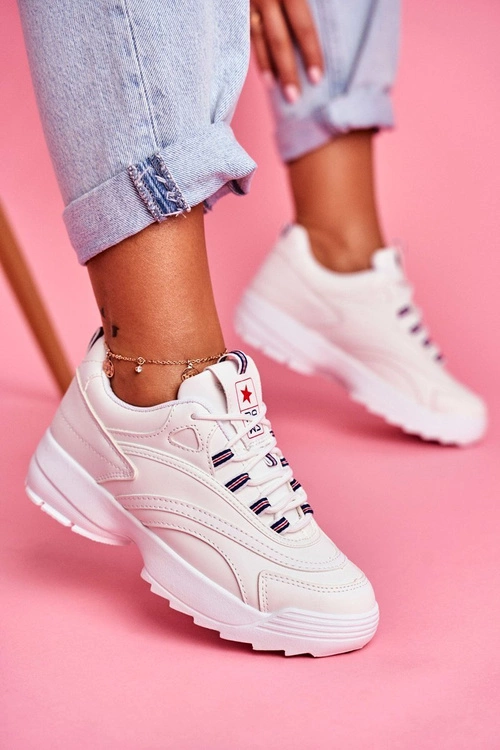 Damskie Sportowe Buty Sneakersy Białe Boston